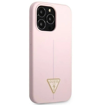 Etui Guess GUHCP13XSLTGU do Apple iPhone 13 Pro Max 6,7" fioletoowy/fialové pevné pouzdro silikonový trojúhelník