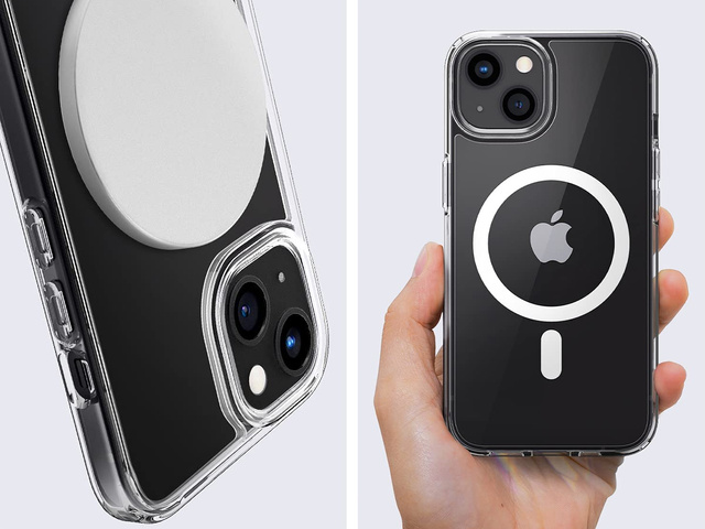 Puzdro Spigen Ultra Hybrid Mag pre Apple iPhone 13 Mini White Glass