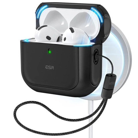 ESR Orbit Halolock MagSafe Apple AirPods 4 Black Headphone Case