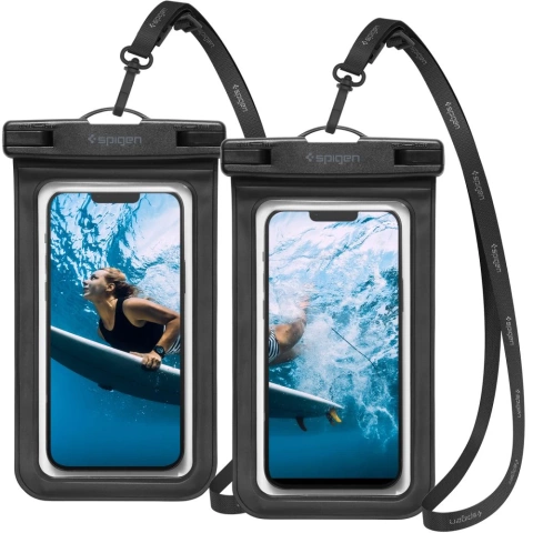 Univerzální vodotěsné pouzdro Spigen a601 2-pack černé