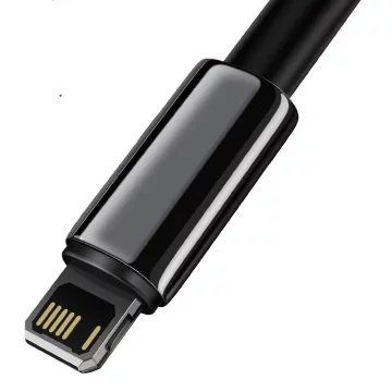 Baseus Tungsten USB kábel - Lightning 2,4 A 2 m čierny (CALWJ-A01)