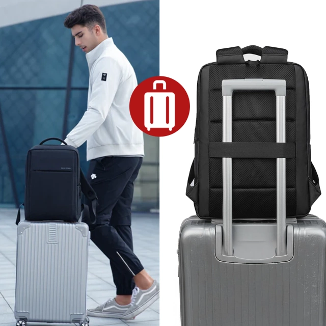 Mark Ryden 15.6" Laptop Backpack, Hand Luggage, Free, Waterproof Business and Travel, Stiffened, YKK Zipper, Oxford Fabric 40×30×10 cm – Black