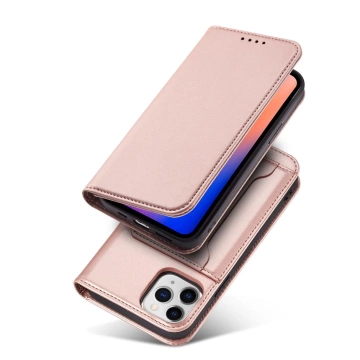 Pouzdro na magnetické karty pro iPhone 12 Pro Max Pouch Card Wallet Card Holder Pink