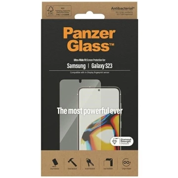 Загартоване скло для Samsung Galaxy S23 PanzerGlass Ultra-Wide Fit з CamSlider