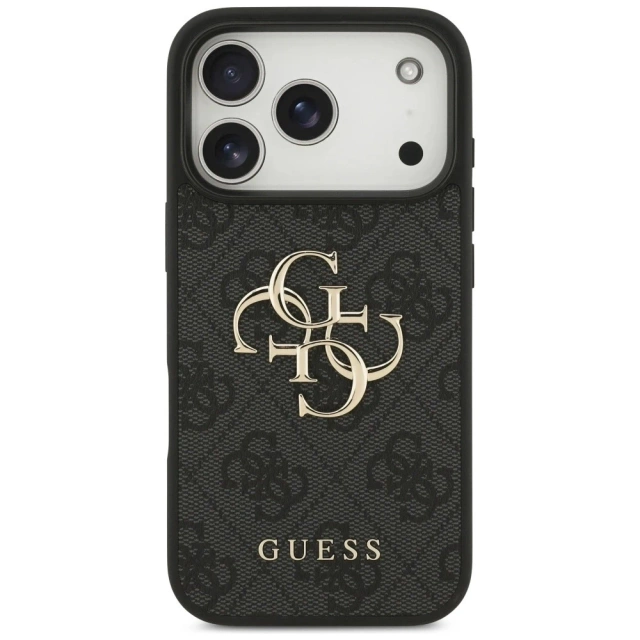 Etui Guess Hardcase 4G Big Metal Logo do iPhone 17 Pro, czarne