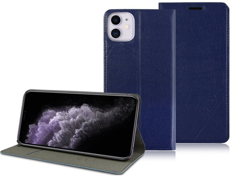 Kožené puzdro Flip Wallet Alogy pre Apple iPhone 11 Navy