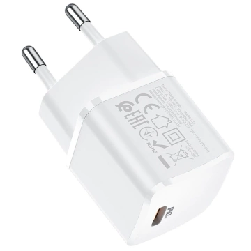 Nástenná nabíjačka HOCO Type C PD 20W, biela