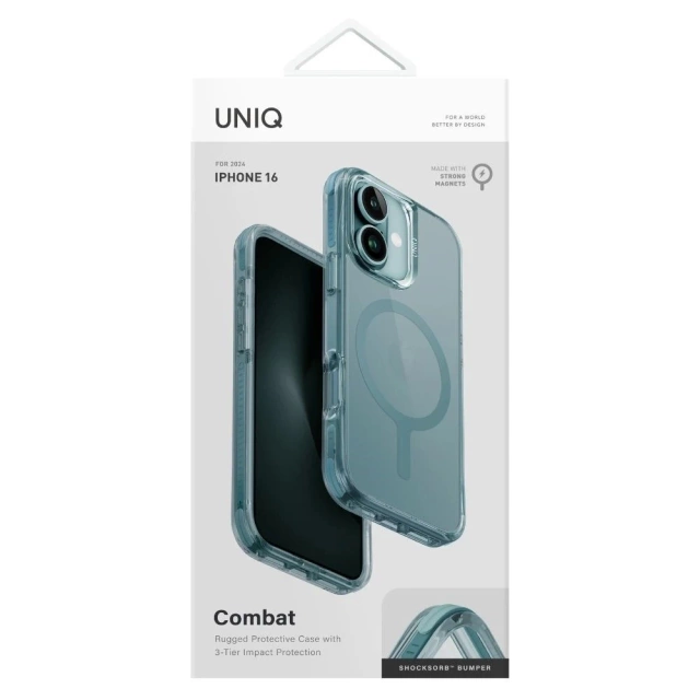 Etui do iPhone 16 UNIQ Combat MagClick Zielone Pancerne