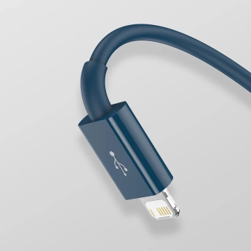 Kabel USB 3w1 Baseus Superior Series, USB do micro USB / USB-C / Lightning, 3.5A, 1.2m (niebieski)