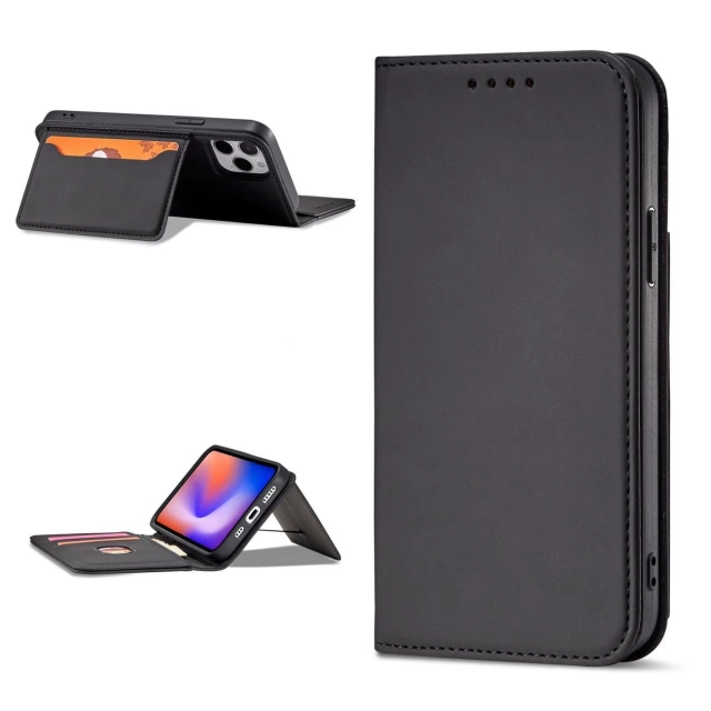 Магнітний чохол для карток для iPhone 12 Pro Pouch Card Wallet Card Holder Black