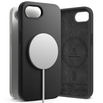 Etui Ringke Silicone Magnetic MagSafe do iPhone 16e Black