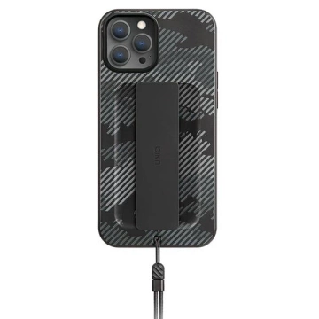 UNIQ pouzdro Heldro pro iPhone 12 Pro Max 6,7" Black Camo/Charcoal Camo Antimicrobial