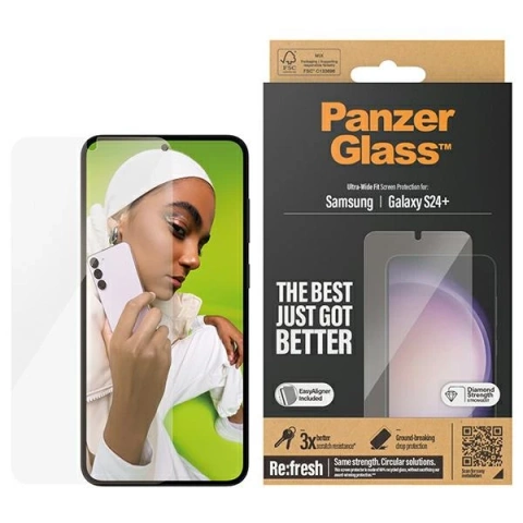 Szkło hartowane do Samsung Galaxy S24+ Plus PanzerGlass Refresh Ultra-Wide-Fit