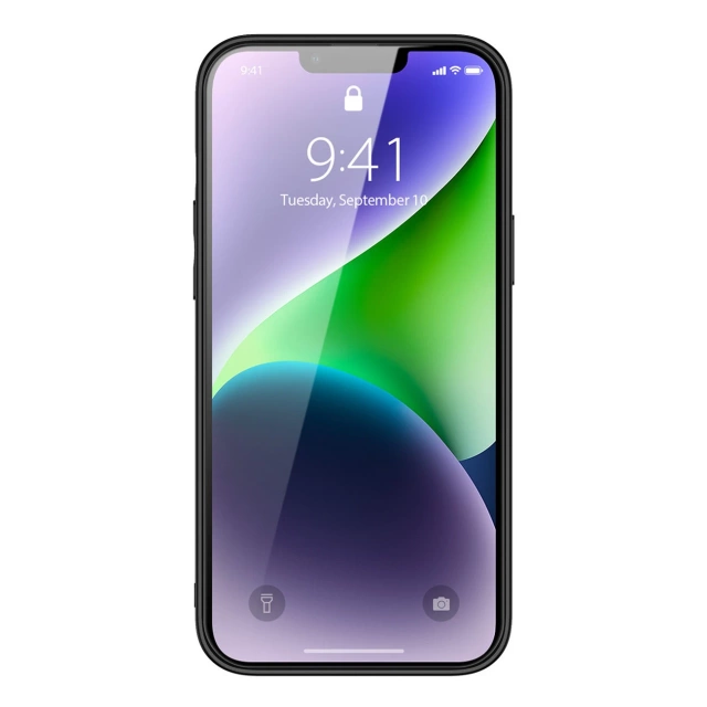 Dux Ducis Yolo case iPhone 14 Plus elegant cover з екологічної шкіри чорного кольору