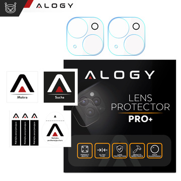 2x Скло об'єктива камери для iPhone 15 / 15 Plus Alogy lens clear transparent