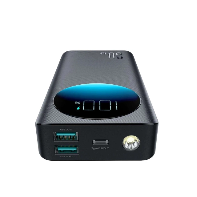 Кабель портативного зарядного пристрою Joyroom JR-PBF03 30000mAh PD 30W Power Bank USB-C (0,25 м) – чорний