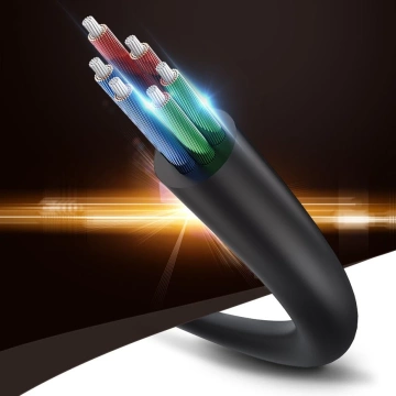 Cable UGREEN cable headphone splitter 3.5 mm mini jack AUX 25cm black (20816)