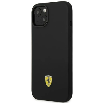 Pouzdro pro Ferrari FEHCP14SSIBK pro Apple iPhone 14 6,1" černý/černý pevný obal Silikonové kovové Logo