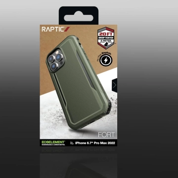 Raptic Fort Case for iPhone 14 Pro Max with MagSafe green armored cover