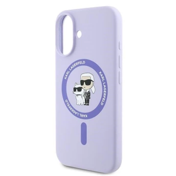 Чохол Karl Lagerfeld для iPhone 16 6.1" Purple MagSafe Hardcase Silicone Karl