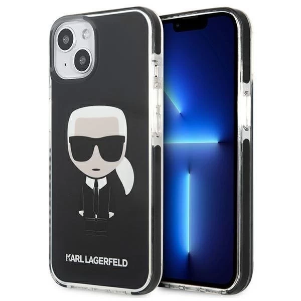 Karl Lagerfeld KLHCP13STPEIKK iPhone 13 mini 5,4" pevný obal čierny/čierny Iconik Karl
