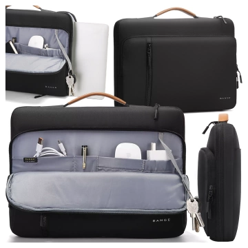Bange voděodolný batoh na 15,6" notebook, městský cestovatel, 45x30x16 cm, do práce, do letadla, pánské, dámské, s USB portem Černá