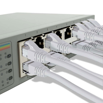 Kabel vysokorychlostní síťový kabel Twisted Gold LAN UTP 5E RJ-45 30m internet bílý