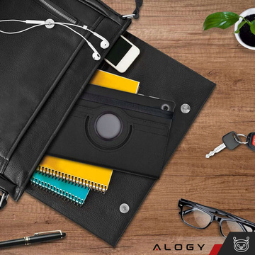Case for Samsung Galaxy Tab A9 Plus 2023 11" (X210/X215/X216) Swivel Cover Tablet Flip Cover Case Alogy Black