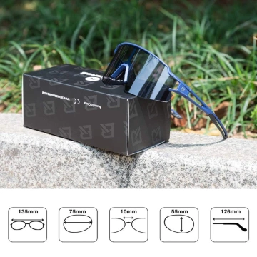 Rockbros 10174 photochrome UV400-Fahrradbrille – blau