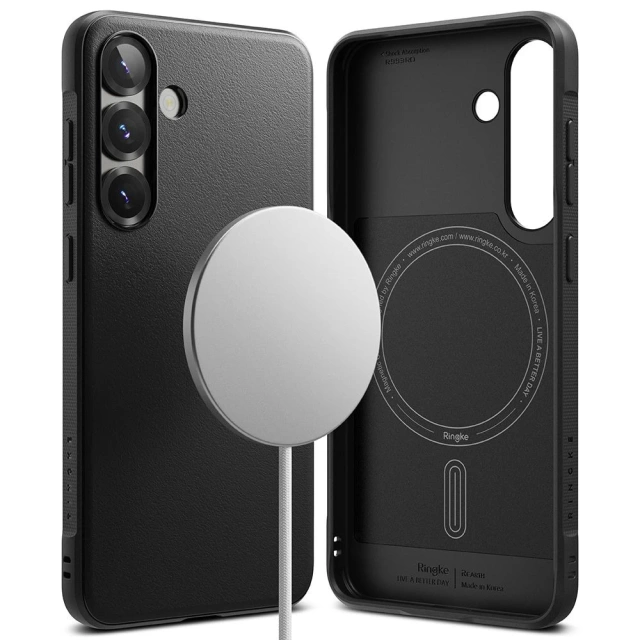 Чохол для Samsung Galaxy S25 Black з магнітним кільцем Onyx MagSafe