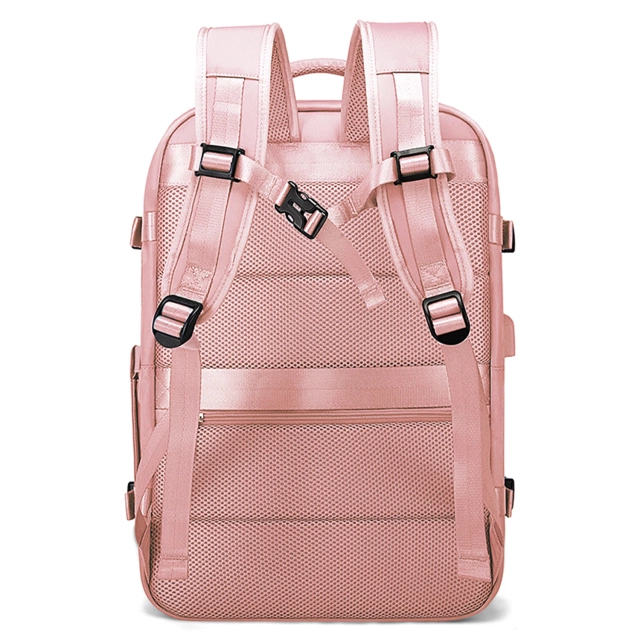 Bange Wasserdichter Rucksack für Laptops bis 15,6 Zoll, 46 x 31,5 x 20 cm, ideal für Stadt, Reisen, Arbeit und Flugreisen, mit USB-Anschluss, Pink