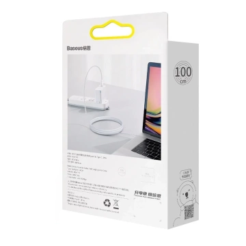 Кабель Baseus Superior USB Type C - USB Type C кабель швидкої зарядки Quick Charge / Power Delivery / FCP 100W 5A 20V 1m білий (CATYS-B02)