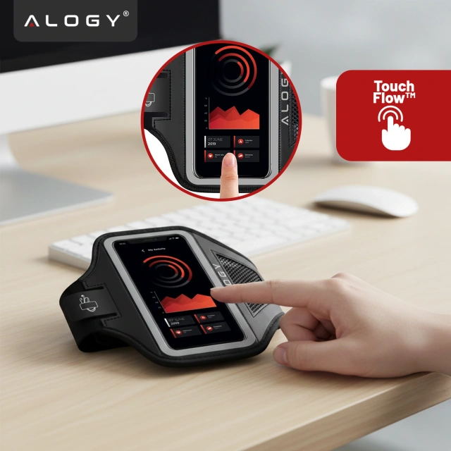 Alogy WaterProof Sport ArmBand running case waterproof armband for phone 6.7 inch Black