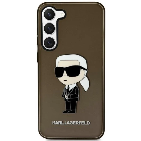 Ochranné pouzdro na telefon Karl Lagerfeld KLHCS23MHNIKTCK pro Samsung Galaxy S23 Plus S916 černo/černé pevné pouzdro Ikonik Karl Lagerfeld
