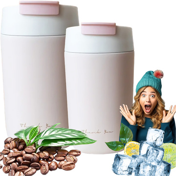 Термос з носиком і соломинкою для кави, чаю йерба мате, 480 мл, вакуумна пляшка Alogy, сталь, рожевий, щітка для миття