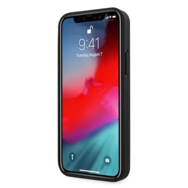 BMW BMHCP12LRCDPK Pouzdro na telefon pro Apple iPhone 12 Pro Max 6,7" černé/černé pevné pouzdro Kožený Deboss