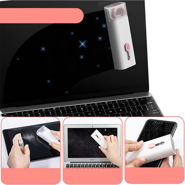 Cleaner Multifunkčná čistiaca sada pre airpods 7v1 klávesnice Ružová a biela