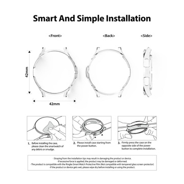 Balení po dvou kusech Ringke Slim pro Samsung Galaxy Watch 4 Classic 42 mm čiré