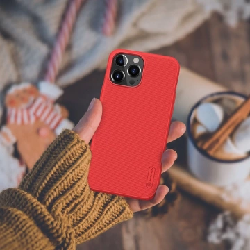 Odolný kryt Nillkin Super Frosted Shield Pro pre iPhone 13 Pro červený