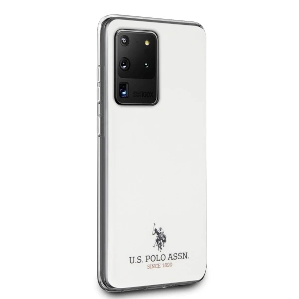 Pouzdro na telefon US Polo Shiny pro Samsung Galaxy S20 Ultra bílá/bílá