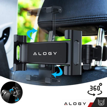 Alogy držiak do auta na opierku hlavy telefónu / tabletu Čierny