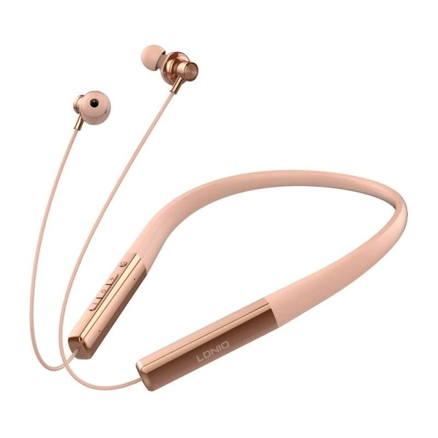 Wireless Neckband Headphones LDNIO N01 Bluetooth 5.3 50h Rose Gold