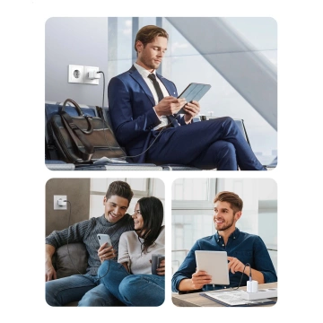 Ugreen Nexode mini GaN 20W sieťová nabíjačka USB-C PD 3.0 / QC 4.0 – biela