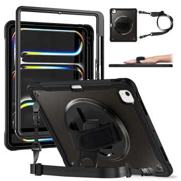 360 Armored Case with Pencil Holder for Apple iPad Air 11" (2024,2025) / Air 10.9" (2020,2022) / Pro 11 (2018) Alogy Pirate 360 ​​Case Tablet Case Black