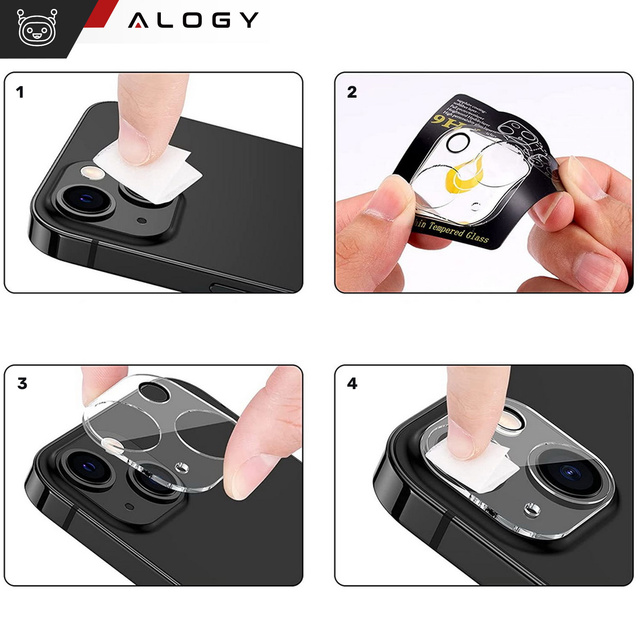 2x Скло об'єктива камери для iPhone 15 / 15 Plus Alogy lens clear transparent