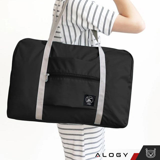 Pánská sportovní taška přes rameno do posilovny na trénink příruční zavazadlo 48x32 látka Alogy Sport Black