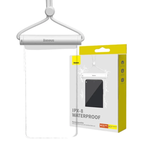Baseus AquaGlide waterproof case with cylinder lock (white)