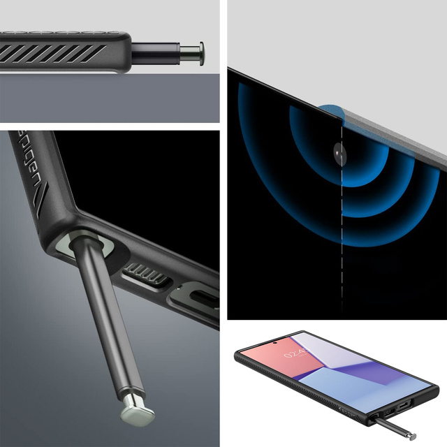 Etui на телефон Spigen Liquid Air для Samsung Galaxy S23 Ultra Matte Black