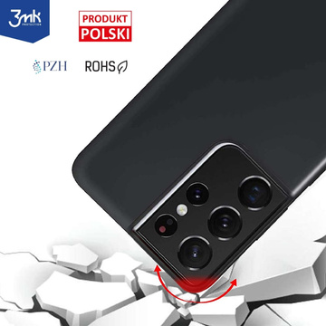 Etui matowe Odporne na telefon obudowa 3mk Matt Case do Samsung Galaxy S21 Ultra 5G Black