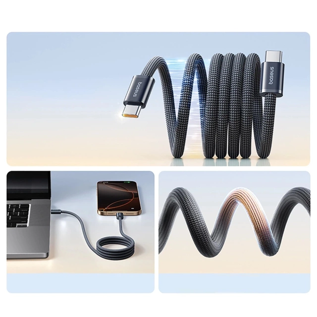 Kabel Baseus Dynamic 4 Pro Fast USB-C – USB-C 100W 1 m czarny